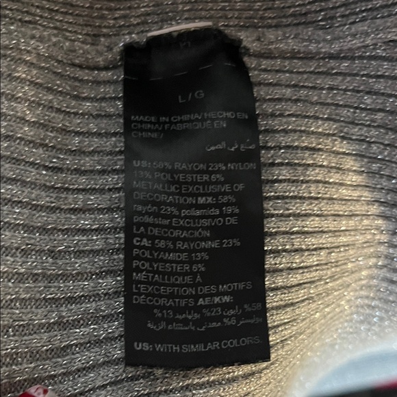 Gray glitter Off-Shoulder Women's Sweater dress with back bow detail - Picture 10 of 13